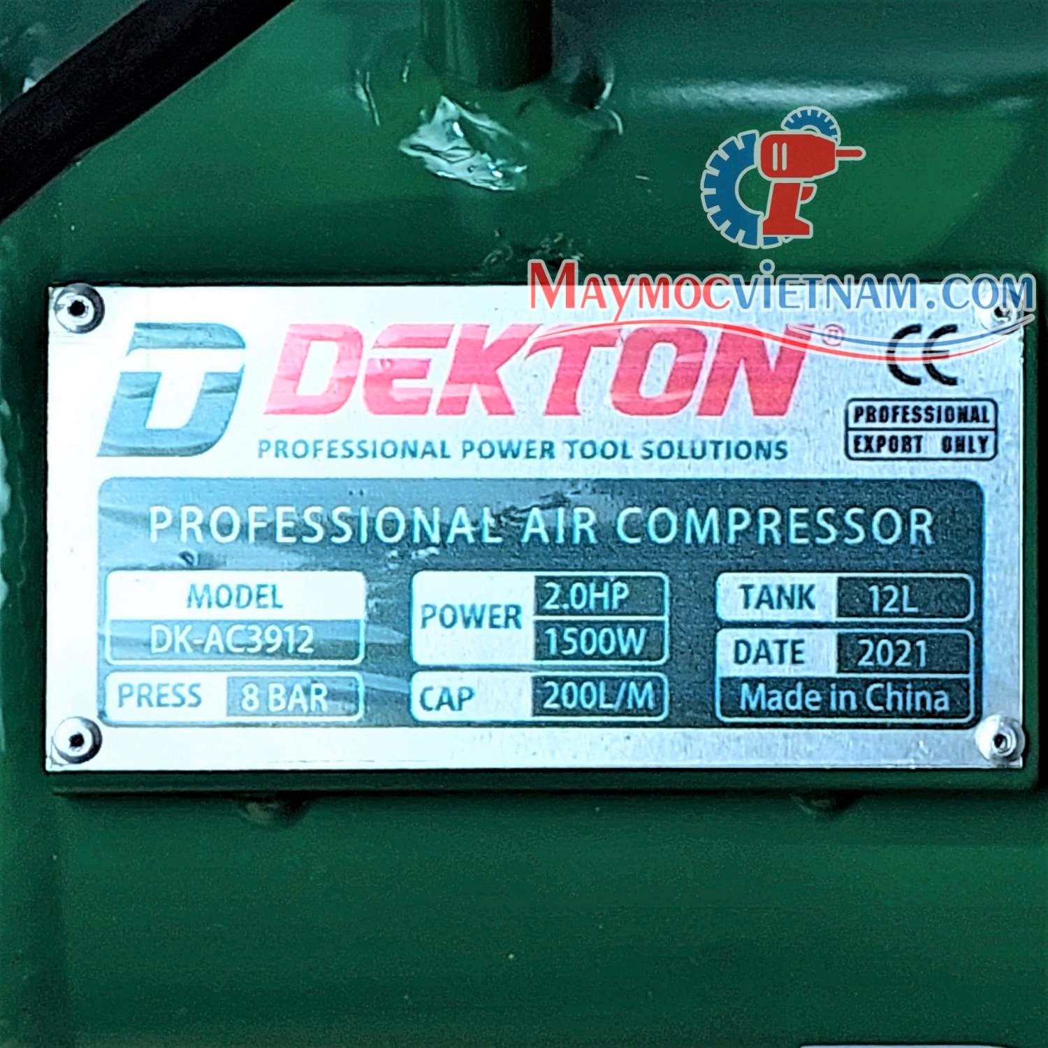 Máy nén khí không dầu Dekton DK-AC3912