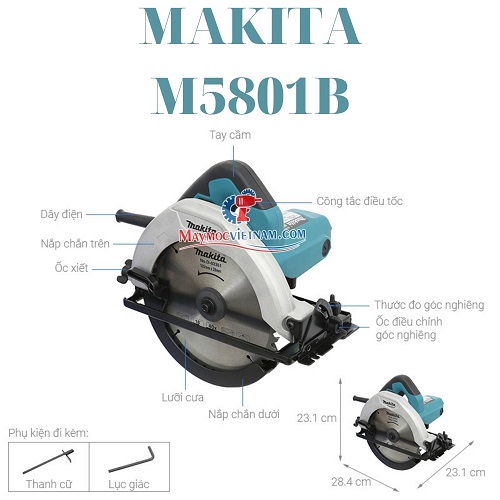 Máy Cưa Đĩa Makita M5801B 1050W