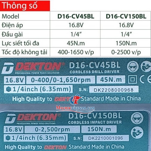 Combo Dekton D16-CV45BL+D16-CV150BL