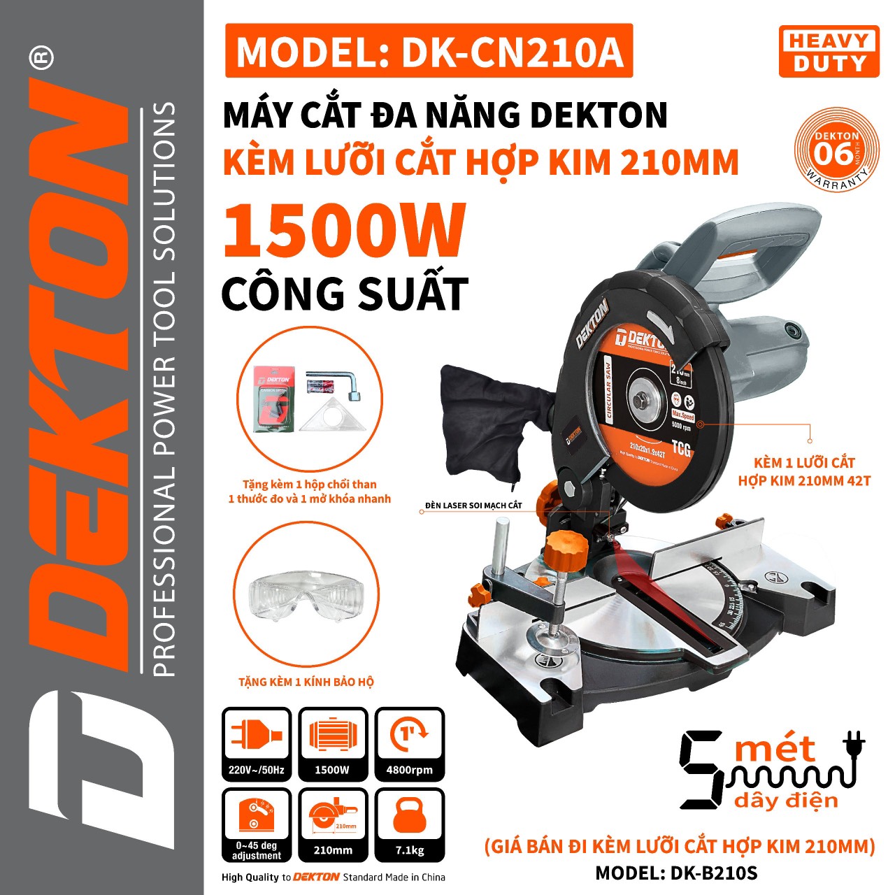 Máy cắt đa năng Dekton DK-CN210A