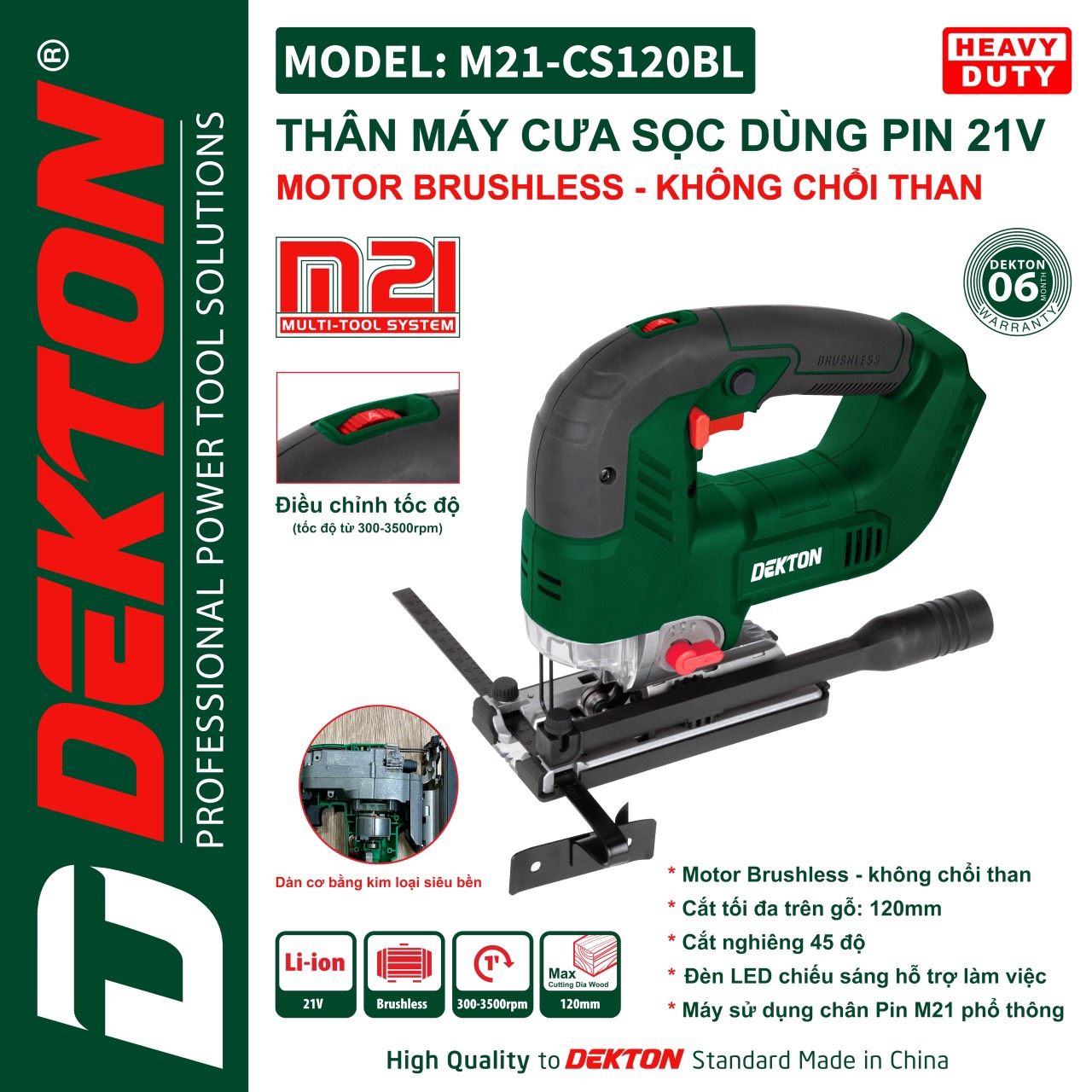 Máy cưa lọng dùng pin Dekton M21-CS120BL