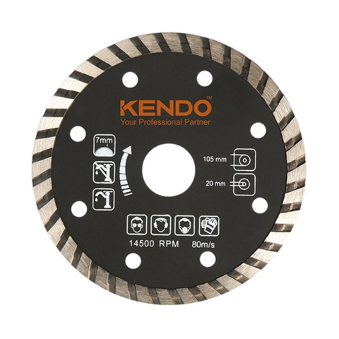 Đĩa cắt kim cương vành phân đoạn 105×20/16mm Kendo – 61111012