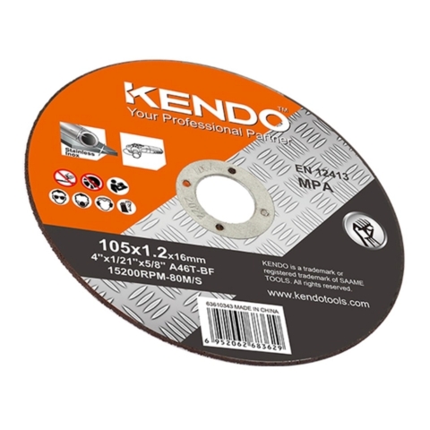 Đá cắt kim loại cho thép không gỉ 105×1.2×16mm Kendo – 63610343
