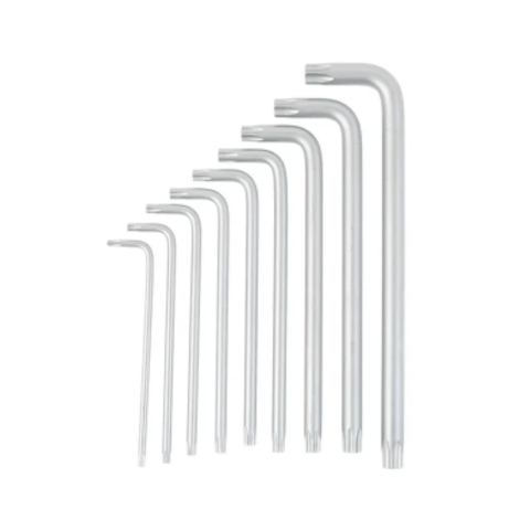Bộ lục giác đầu hoa thị chữ L loại tiêu chuẩn bằng thép Cr-V (1 bộ = 9 cái) Kendo - 20741