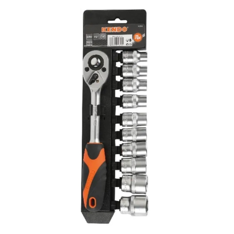 Bộ đầu tuýp 6 cạnh và cần siết 1/2 inch 11 chi tiết Kendo - 16204