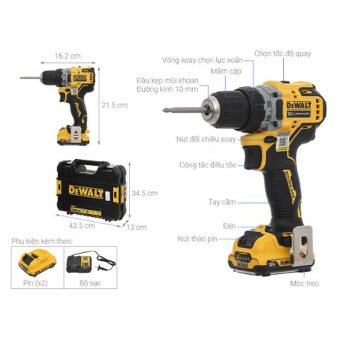Máy khoan pin Dewalt DCD701D2-KR