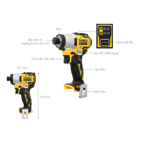 Máy vặn vít pin Dewalt DCF801N-KR